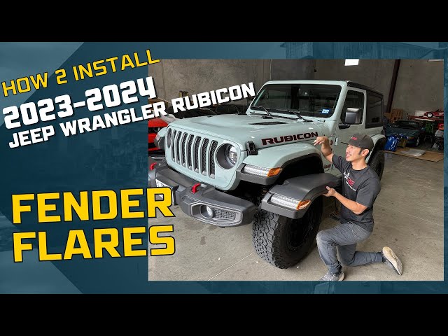 2023 2024 Jeep Wrangler Rubicon Fender Flare Removal and Installation.  Get Painted to Match Ones