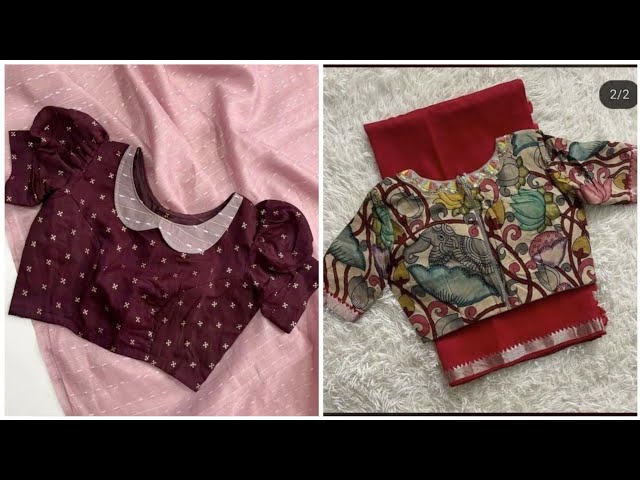 Simple Saree with Desginer Blouses 2024 ||Simple Saree Blouse Designs 2024 ||#Latest Blouse Designs