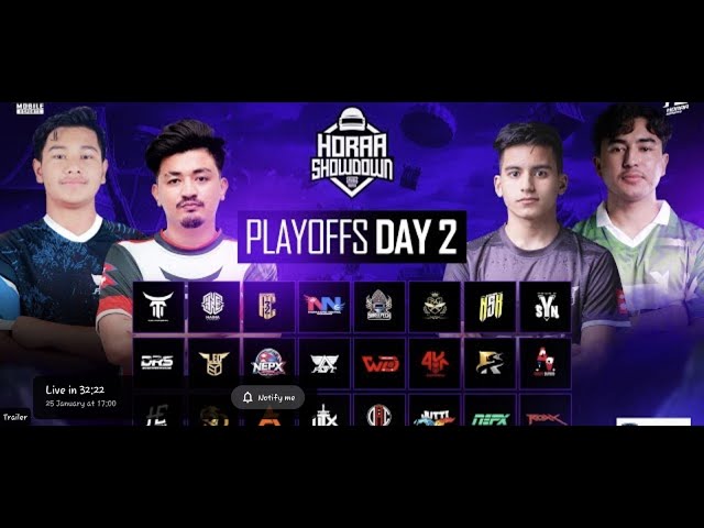 PUBG Mobile HORA SHOWDOWN // Play Offs Day-2