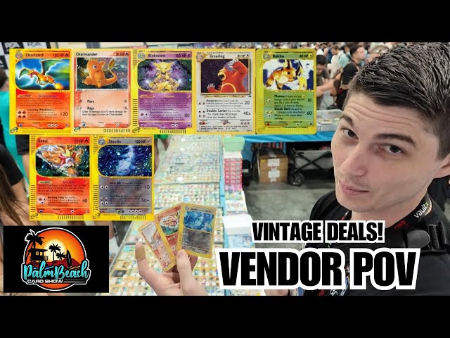 We Bought Tons of Vintage Pokemon Cards | Palm Beach Card Show 2024 VENDOR POV