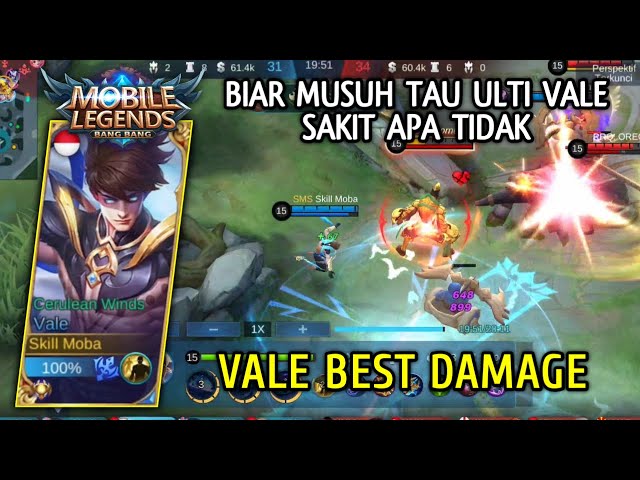 Vale Best Damage Replay Gameplay - Skill Moba | Mobile Legends