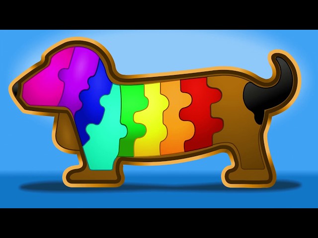 Learn Colors for Children with Colorful Dogs | Funny Animals Colors Video