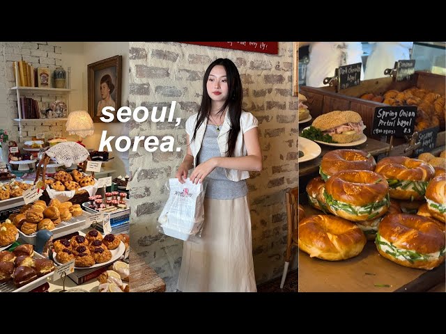 korea vlog by an introverted foodie 🍰🐇 | solo cafe hopping, hongdae shopping, & kdrama locations