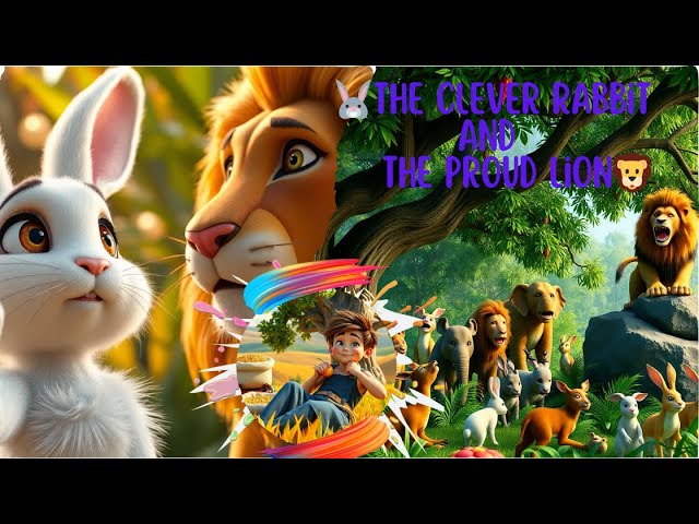 The Clever Rabbit and the Proud Lion #kidsstories #story #lifelessons #motivation #cartoon