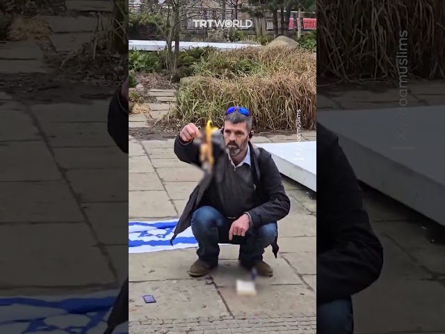 Pro-Israeli British man desecrates Quran in Manchester, UK