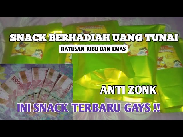 unboxing snack berhadiah uang snack abracadabra