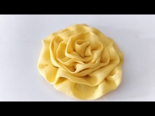 How To Make Flower Out Of Fabric || Easy Fabric Flower