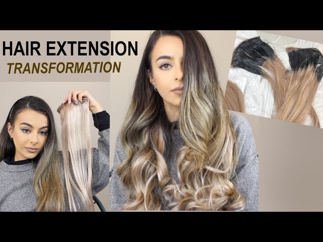 Hair extension TRANSFORMATION - DIY ombre, blending & styling