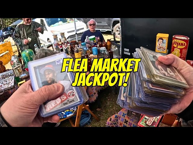 Loading Up On Nostalgic Bargain Box Cards at The Flea Market!