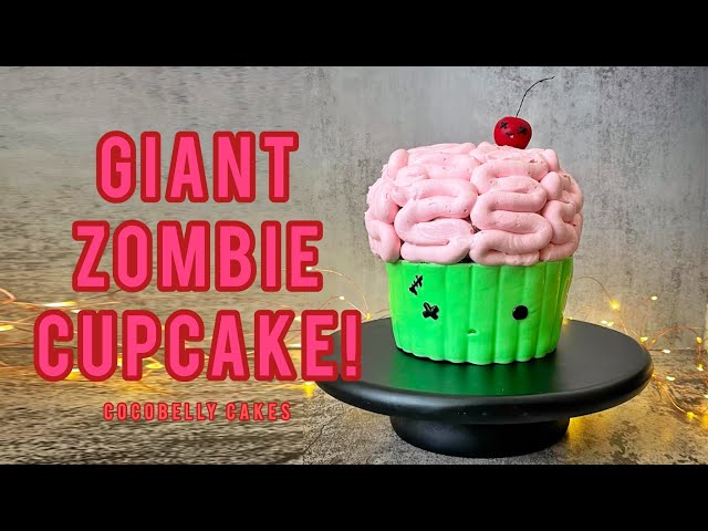 Cute Zombie Cupcake Tutorial | Halloween Cake