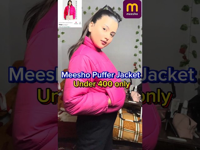 Meesho puffer 🧥jacket for women under ₹500 #pufferjacket #girltrend #short #meesho #anshikaupadhyay