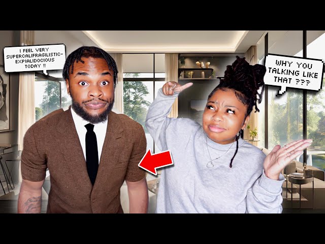 TALKING EXTREMELY "PROPER" TO SEE MY GIRLFRIEND REACTION!! *HILARIOUS*