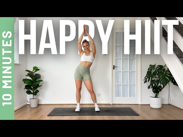 10 MIN HAPPY HIIT WORKOUT - All Standing, Fun Workout