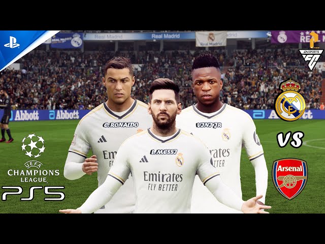 FC 25 - Real Madrid vs Arsenal Ft. Ronaldo,Messi,Vinir Jr. | UEFA Champions Final | PS5™Slim