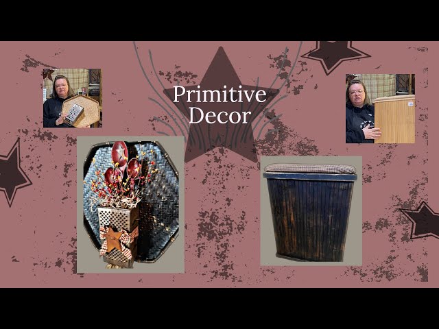 DIY Wall Decor || Trash to Treasure Hamper  || #primitivedecor, #thrifted,