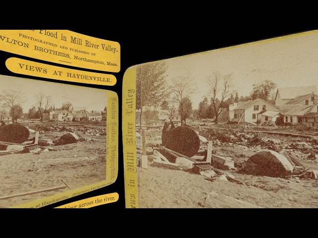 View across river, Haydenville, Mill River Flood 1874 (VR 3D still-image)