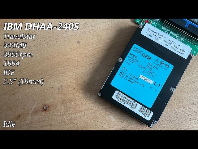 IBM Travelstar DHAA-2405 344MB (1994) - Hard Drive Sounds