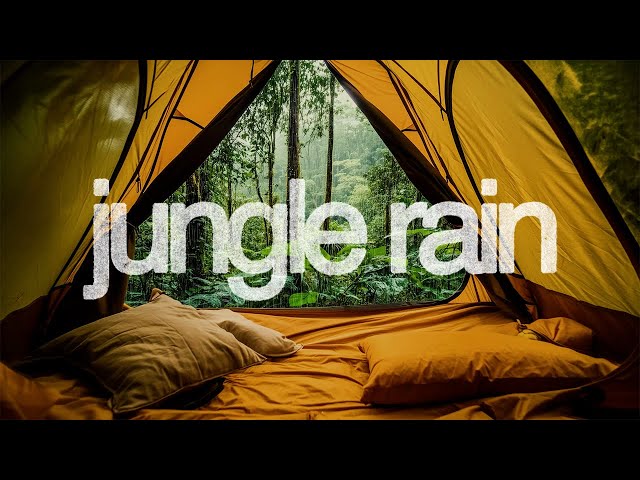 6 Hours of Tropical Rain in a Tent | Peaceful Rain Sounds for Sleeping & Studying