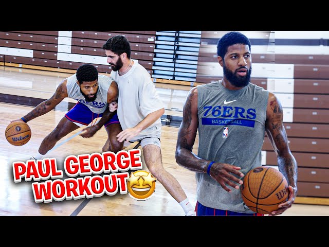 76ers Paul George NBA Workout with AJ Johnson