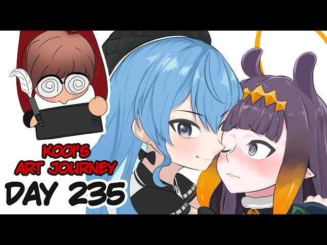 (EN/ID) Finishing Suisei Ina art today no matter what | Kooi's Art Journey - DAY 235