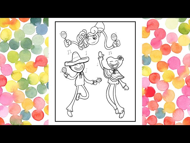 How To Color Huggy Wuggy&Kissy Missy With Mommy Long Legs / Coloring Page Poppy Playtime Project