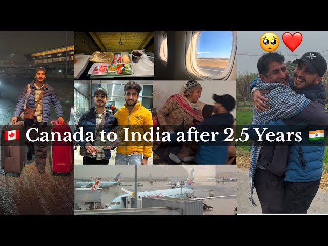 Surprise visit to India 🇨🇦🇮🇳| Canada to Punjab Surprise | After 2.5 years | Family reaction 🥺❤️