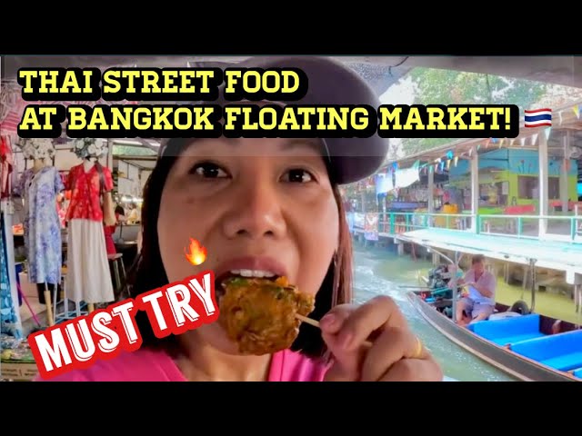 Eating the BEST Street Food at Bangkok’s Floating Market! 😍🔥” ตลาดนํ้าคลองลัดมะยม