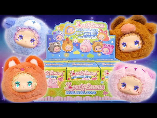 Lovely Emma Rua Rua Zoo Plush Keychain Blind Box FULL SET Unboxing