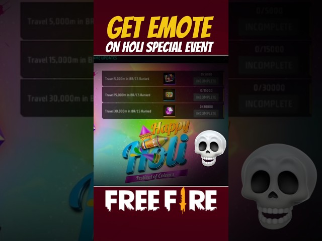 Holi event free emote 🤯- #shorts CONFIGURACIÓN_PERFECTA_para_SAMSUNG,A3,A5,A6,A7,J2