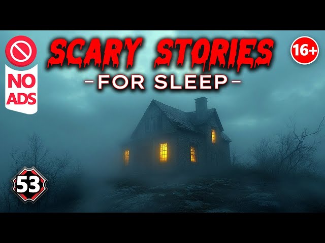 4 HOURS of Scary Stories for Sleep | Gentle Rain Sounds | Black Screen | Vol. 53