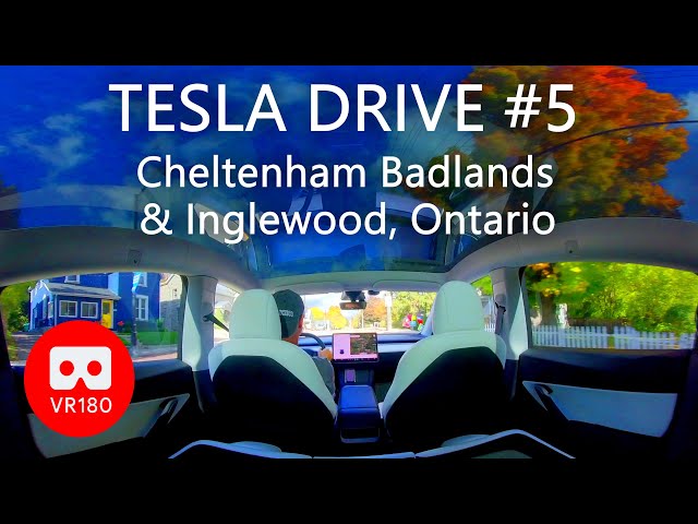 Tesla Drive No 5 - Cheltenham Badlands and Inglewood - A Virtual Reality / VR180 Driving Experience