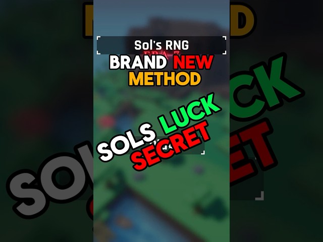 The NEW SECRET to MAX LUCK in Sol's RNG #roblox