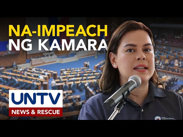 Impeachment complaint vs. VP Sara Duterte, inaprubahan na ng Kamara