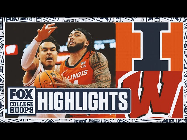 Illinois Fighting Illini vs. No. 11 Wisconsin Badgers Highlights | FOX College Hoops