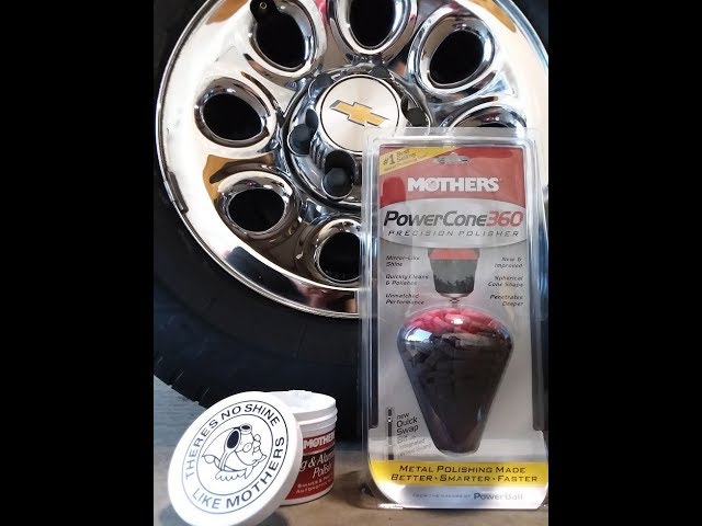 How to: Polish Dull Rims out to CHROME Rims with Mothers Polishing Power Cone 360