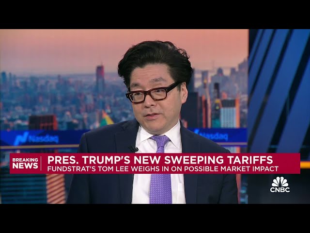 Fundstrat's Tom Lee on Pres. Trump's tariffs: There's downside protection to the markets