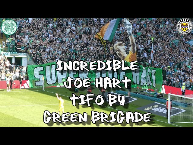 Incredible Joe Hart Tifo by Green Brigade - Celtic 3 - St Mirren 2