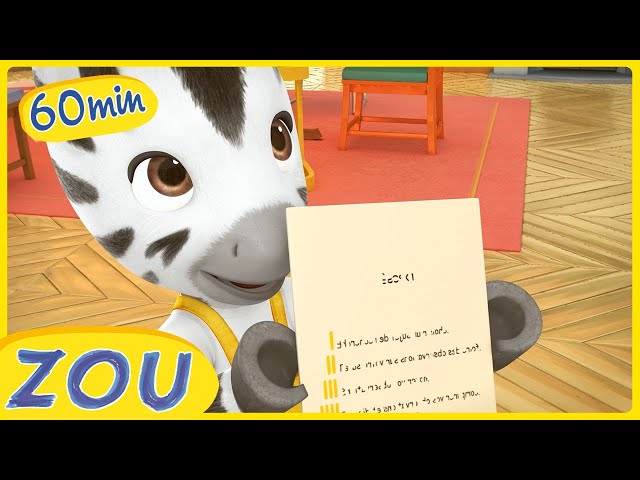 ZOU fait ses devoirs à la maison | Compilation 1H | ZOU en français 🦓 | Dessins animés