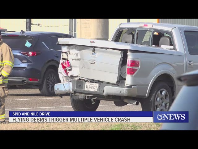 Flying debris on SPID triggers multiple vehicle collisions in Corpus Christi commute