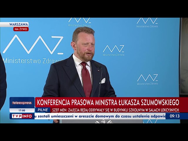 Konferencja ministra zdrowia prof. Szumowskiego