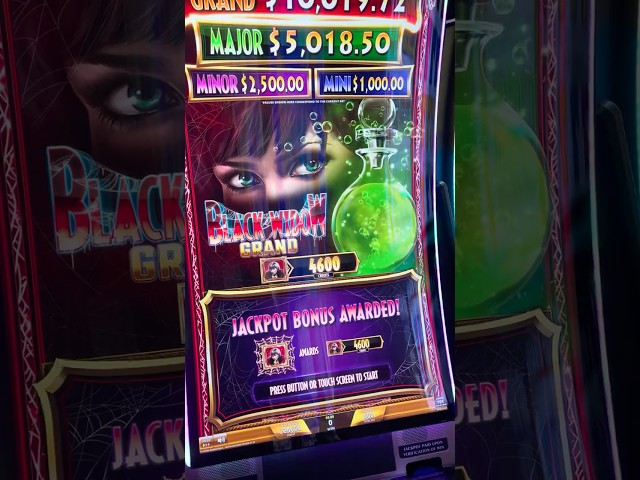 First Look at the NEW Black Widow Grand Slot Machine!! #slots #lasvegas #gambling