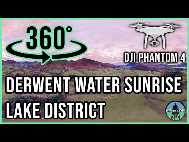 Aerial 360 Photography DJI Phantom 4 Drone - Derwent Water Sunrise, Keswick, Lake District