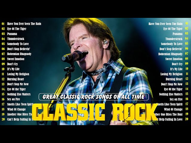 The Best Of Classic Rock 60s 70s 80s ~ CCR, The Beatles, Queen,Bon Jovi, The Police, U2...