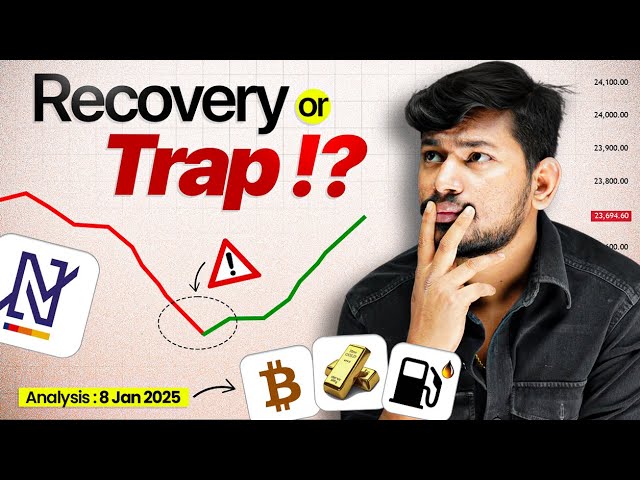 Sign of Recovery or Trap? Nifty , Banknifty , BTC , Gold & Oil | Market Analysis and Levels | 08 JAN