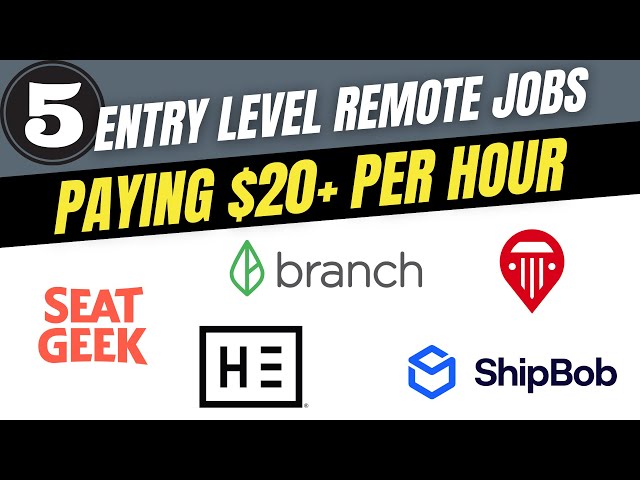 REMOTE JOBS PAYING $20+ PER HOUR - ENTRY LEVEL & HIRING NOW!