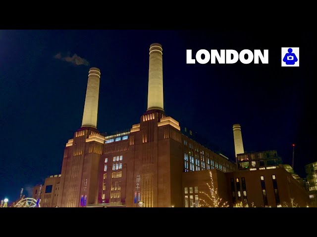 England, London Christmas Walk 2022 🎄 BATTERSEA POWER STATION | London Walking Tour [4K HDR]