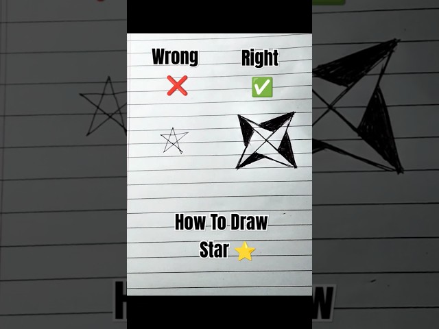 How To Draw Star ⭐#shorts #trending #sketch #drawing #popular #easy #animedrawing #art #painting