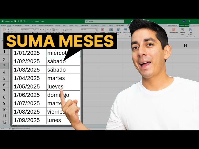 Como Sumar Meses a una Fecha en Excel 🥇