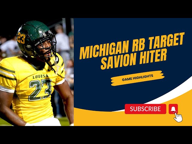 Top 100 Michigan RB target is DANGEROUS!!! | Savion Hiter | Wolverines | #GoBlue