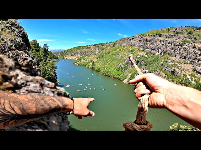 80 Foot Rope Swing to Water!